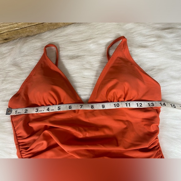 NWT Cupshe sz M Orange Bathing Swim Suit One Piece - Picture 10 of 15